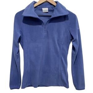 Columbia Blue Fleece Mock Neck Sweatshirt XS